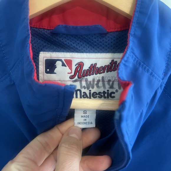 Majestic Chicago Cubs Kids Youth Pullover Jacket Windbreaker MLB Baseball Small - Picture 3 of 4